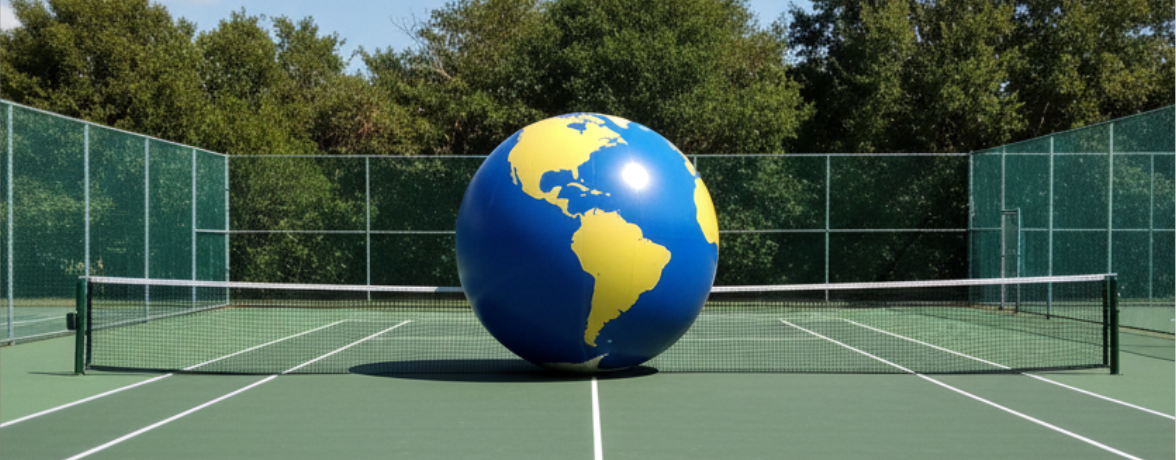 balon globe dan bola dunia