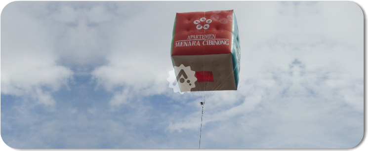 Balon Promosi udara bentuk kotak