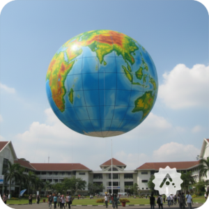 balon globe dan bola dunia