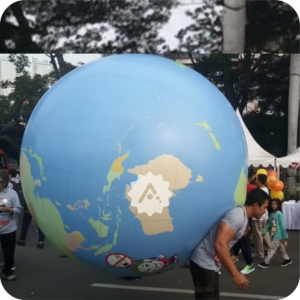 balon globe dan bola dunia