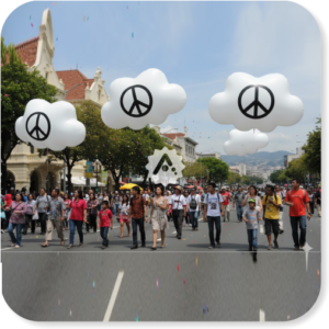 balon promosi udara bentuk awan