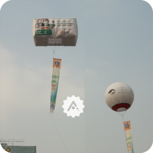 balon promosi udara bentuk oval dan kotak